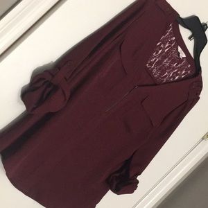 Burgundy blouse